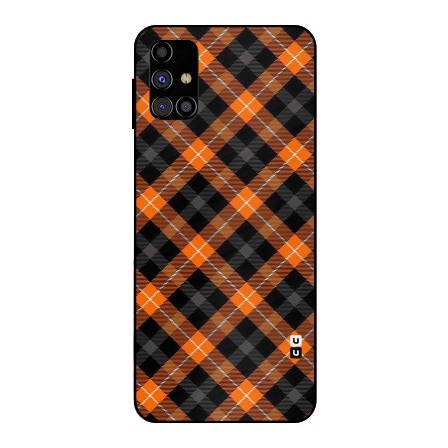 Best Textile Pattern Metal Back Case for Galaxy M31s