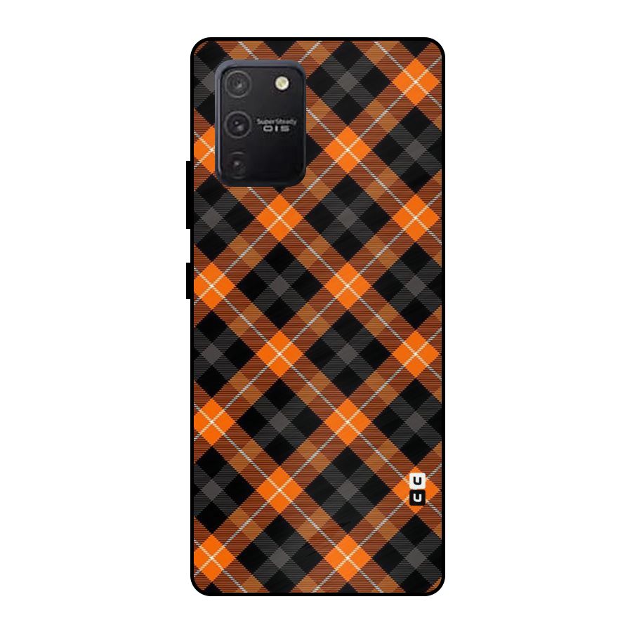 Best Textile Pattern Metal Back Case for Galaxy S10 Lite