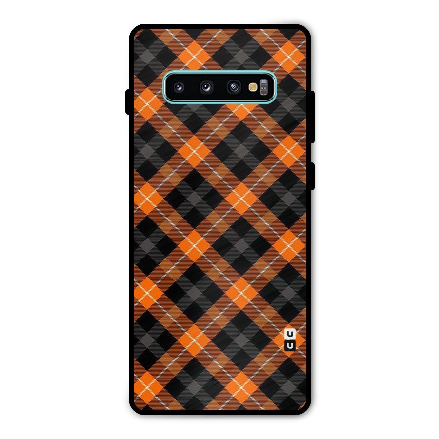 Best Textile Pattern Metal Back Case for Galaxy S10 Plus