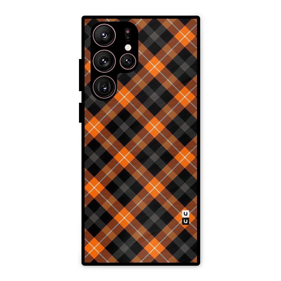 Best Textile Pattern Metal Back Case for Galaxy S22 Ultra 5G