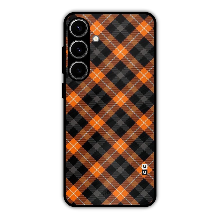 Best Textile Pattern Metal Back Case for Galaxy S24 Plus