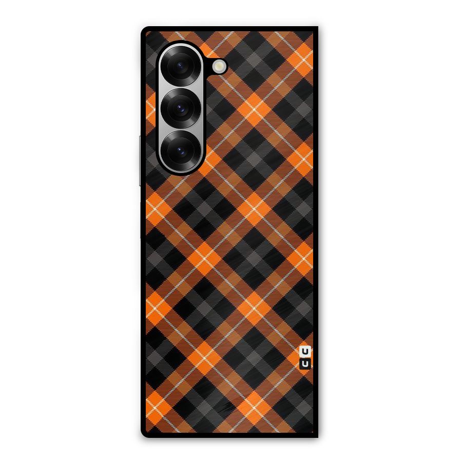 Best Textile Pattern Metal Back Case for Galaxy Z Fold6