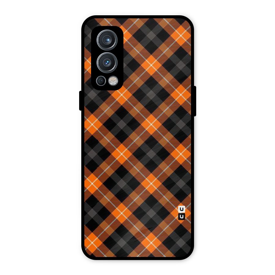 Best Textile Pattern Metal Back Case for OnePlus Nord 2 5G