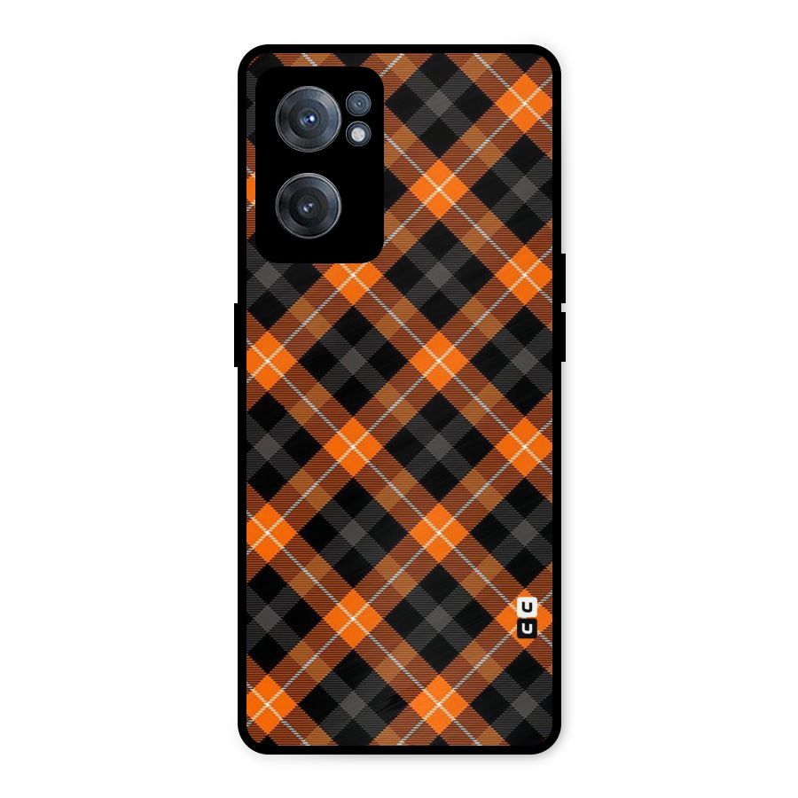 Best Textile Pattern Metal Back Case for OnePlus Nord CE 2 5G