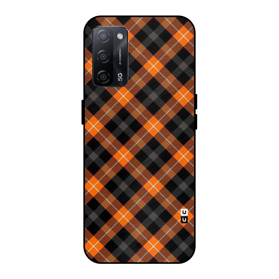 Best Textile Pattern Metal Back Case for Oppo A53s 5G
