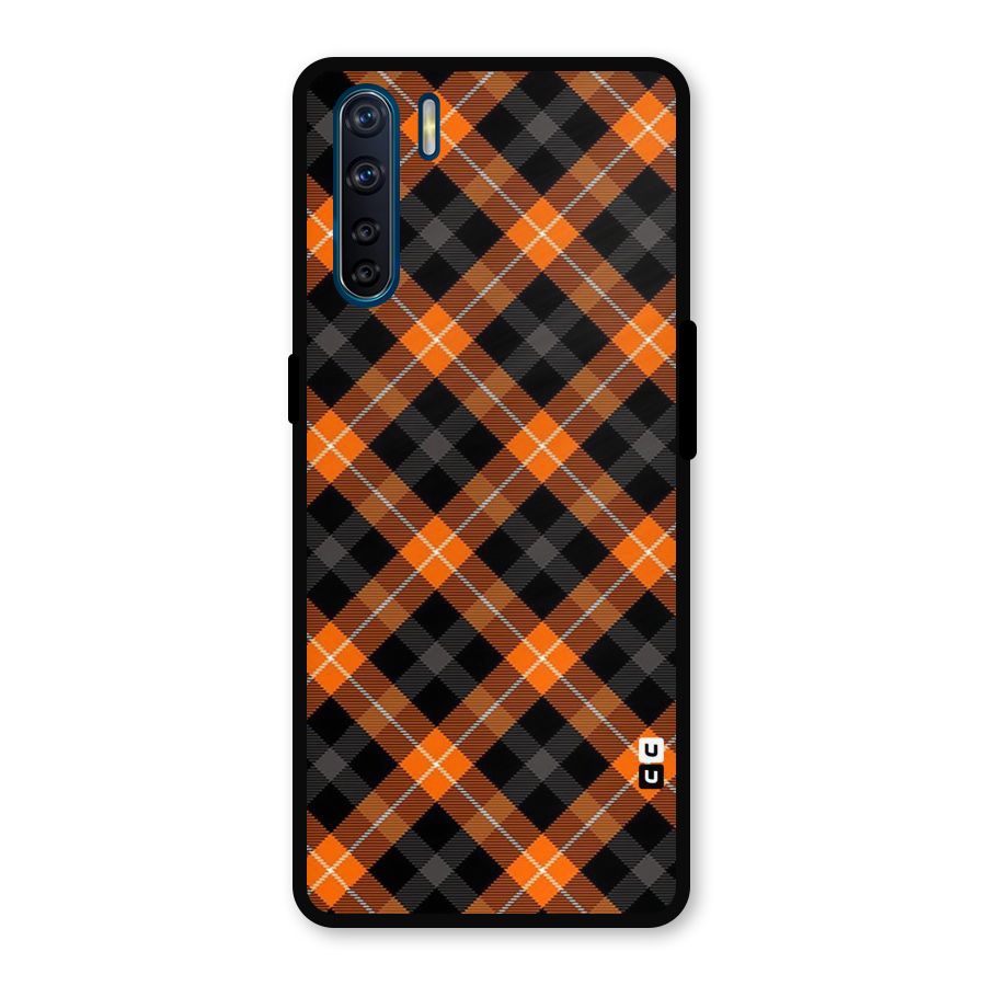 Best Textile Pattern Metal Back Case for Oppo F15