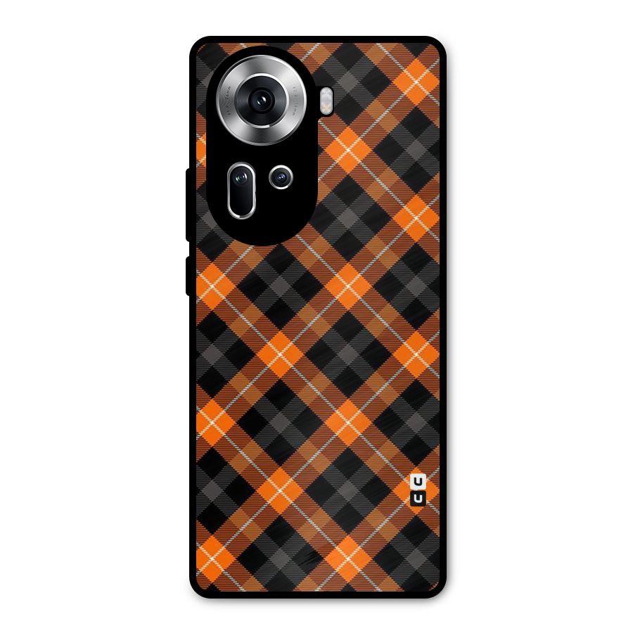 Best Textile Pattern Metal Back Case for Oppo Reno11 5G