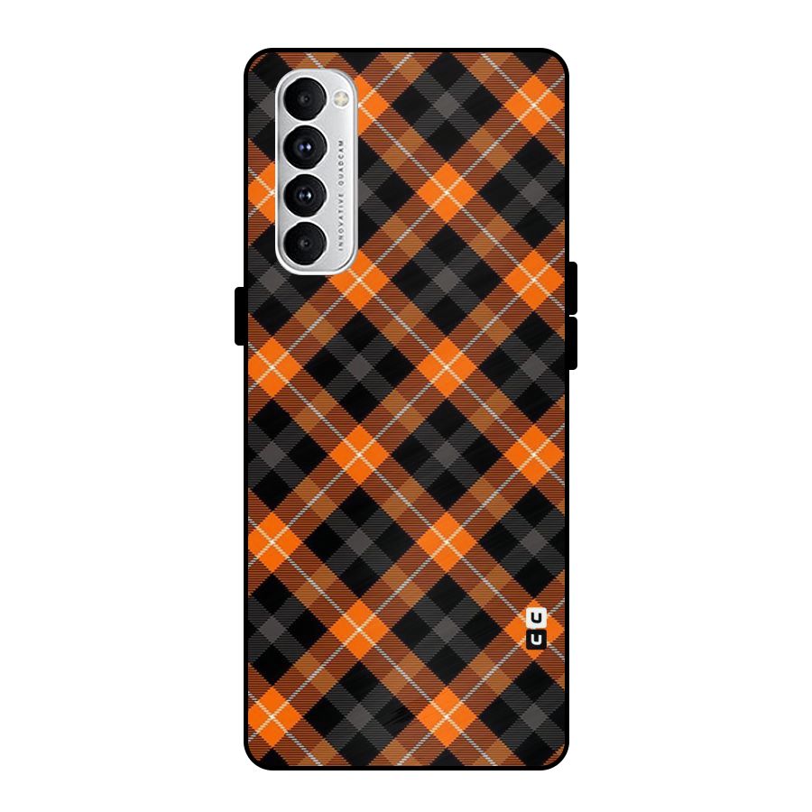 Best Textile Pattern Metal Back Case for Oppo Reno4 Pro