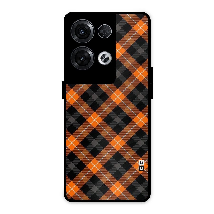Best Textile Pattern Metal Back Case for Oppo Reno8 Pro 5G