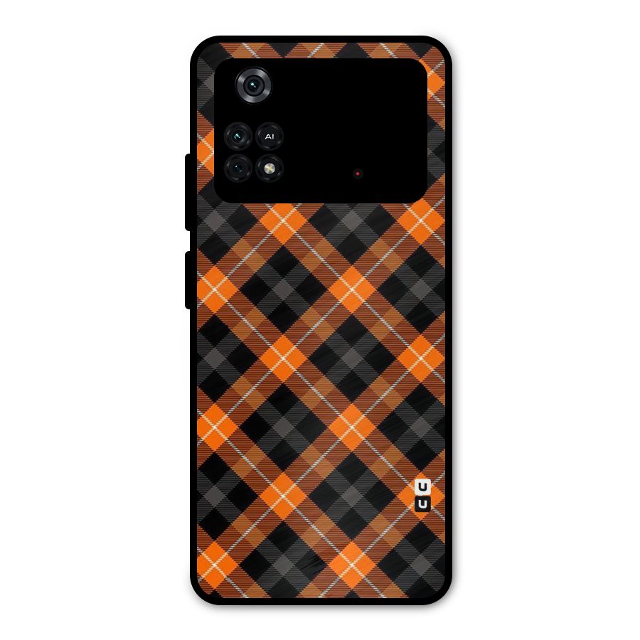 Best Textile Pattern Metal Back Case for Poco M4 Pro 4G