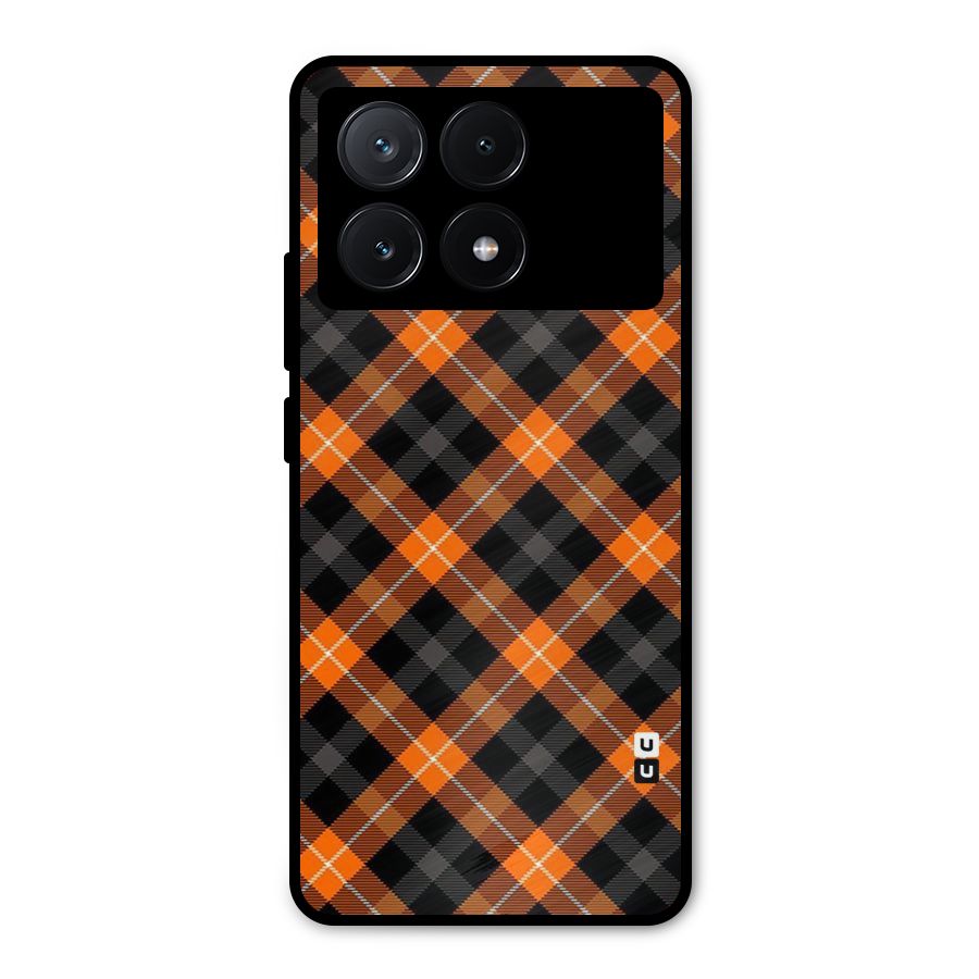 Best Textile Pattern Metal Back Case for Poco X6 Pro