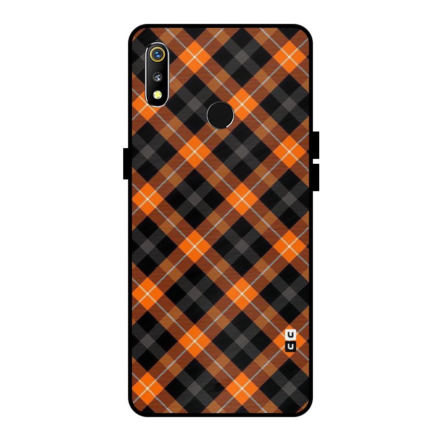 Best Textile Pattern Metal Back Case for Realme 3i