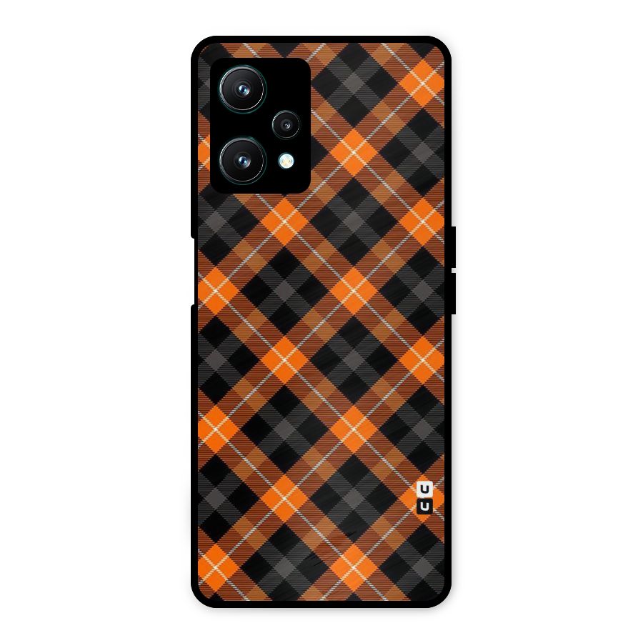 Best Textile Pattern Metal Back Case for Realme 9 Pro 5G