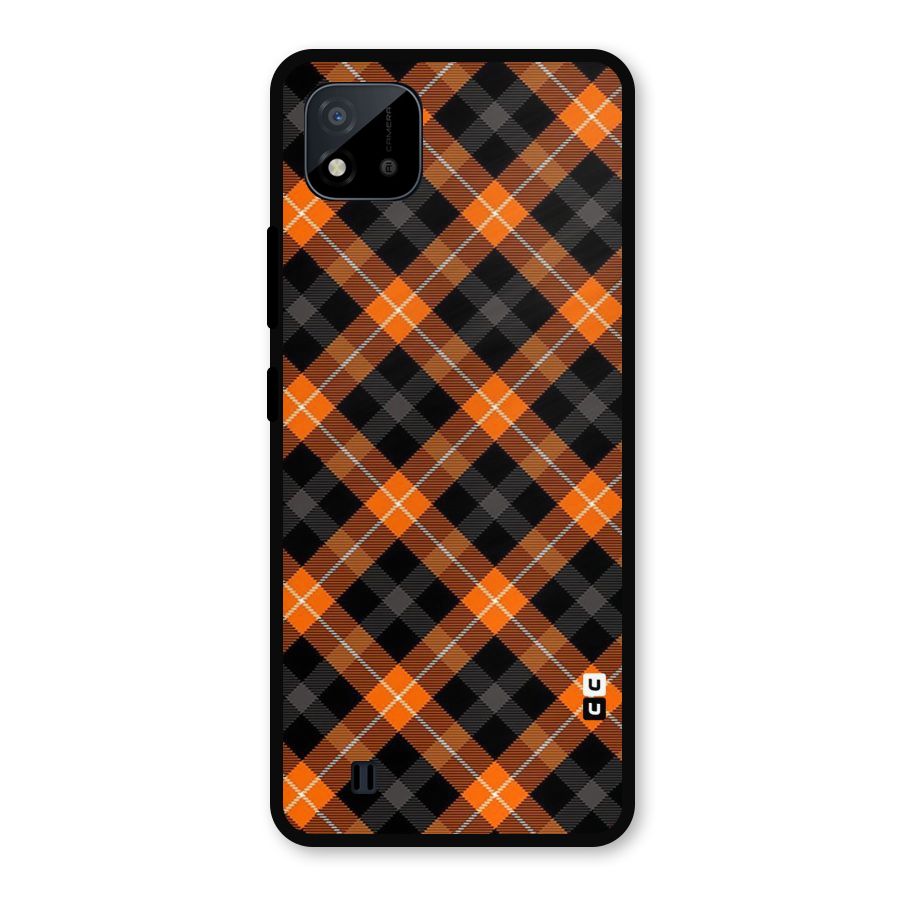 Best Textile Pattern Metal Back Case for Realme C11 2021