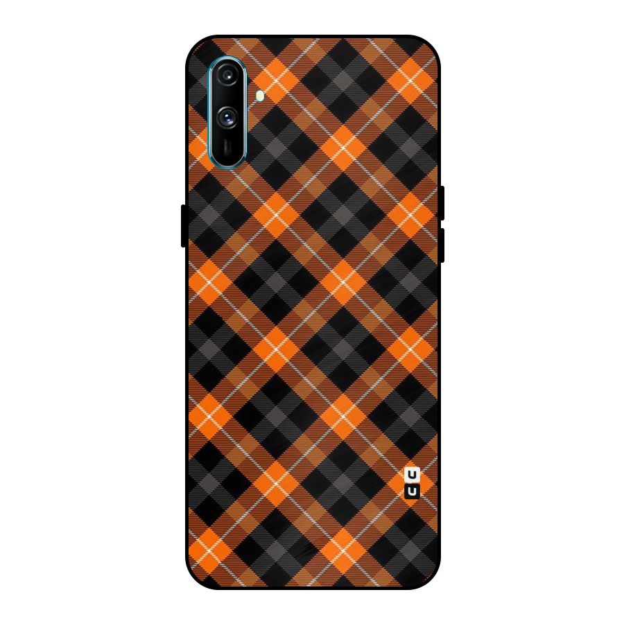 Best Textile Pattern Metal Back Case for Realme C3
