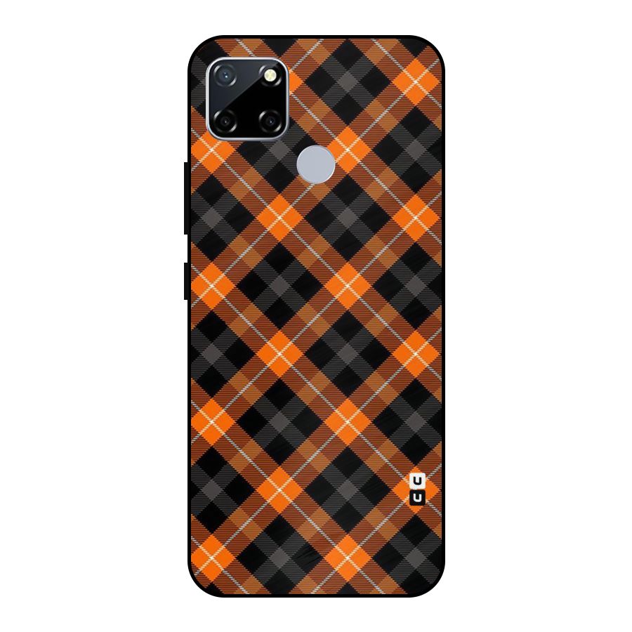 Best Textile Pattern Metal Back Case for Realme Narzo 30A