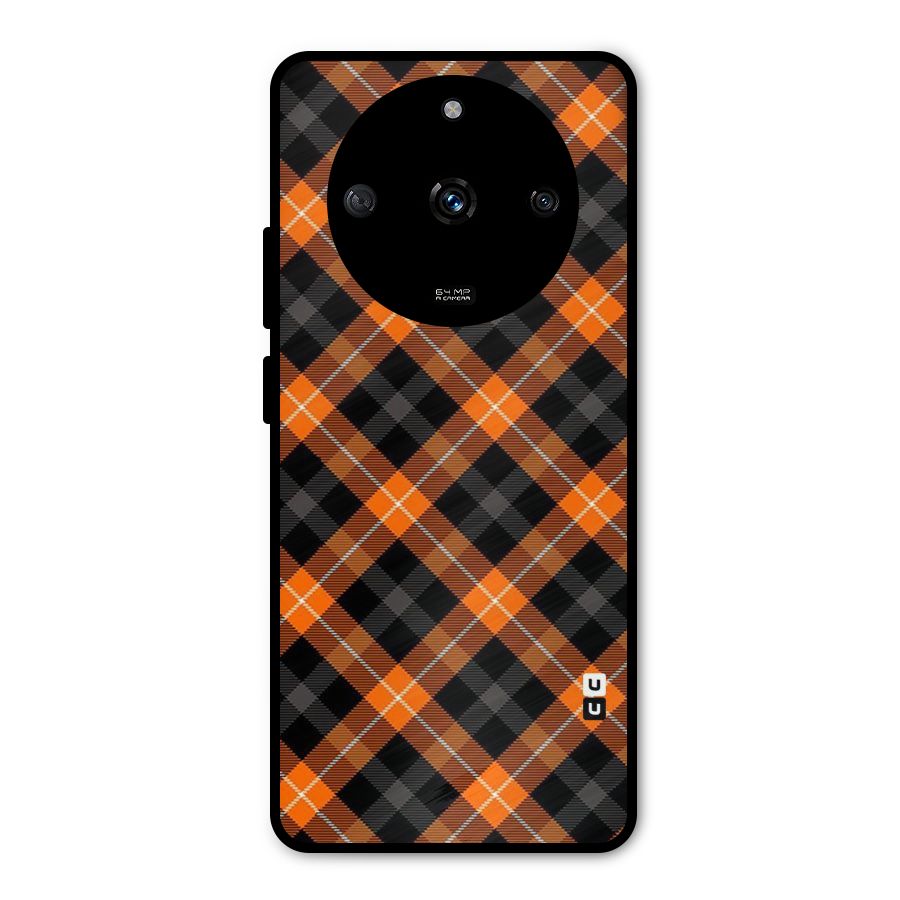 Best Textile Pattern Metal Back Case for Realme Narzo 60 5G