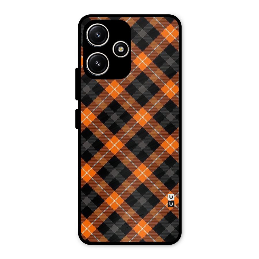 Best Textile Pattern Metal Back Case for Redmi 12 5G