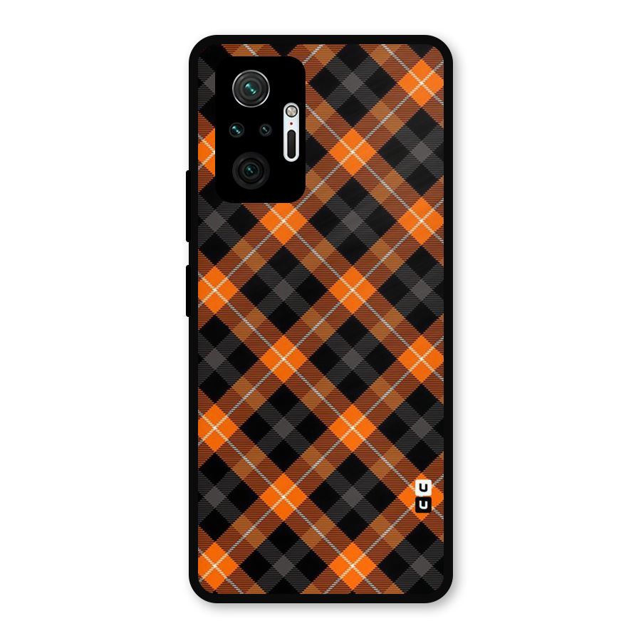 Best Textile Pattern Metal Back Case for Redmi Note 10 Pro Max