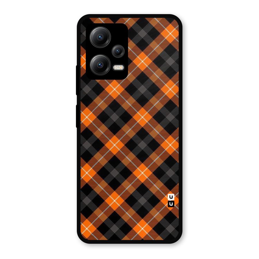 Best Textile Pattern Metal Back Case for Redmi Note 12 5G