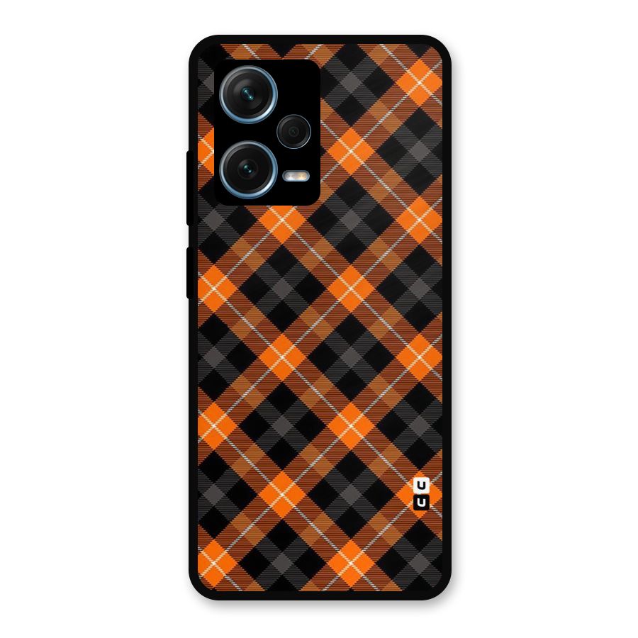 Best Textile Pattern Metal Back Case for Redmi Note 12 Pro Plus 5G