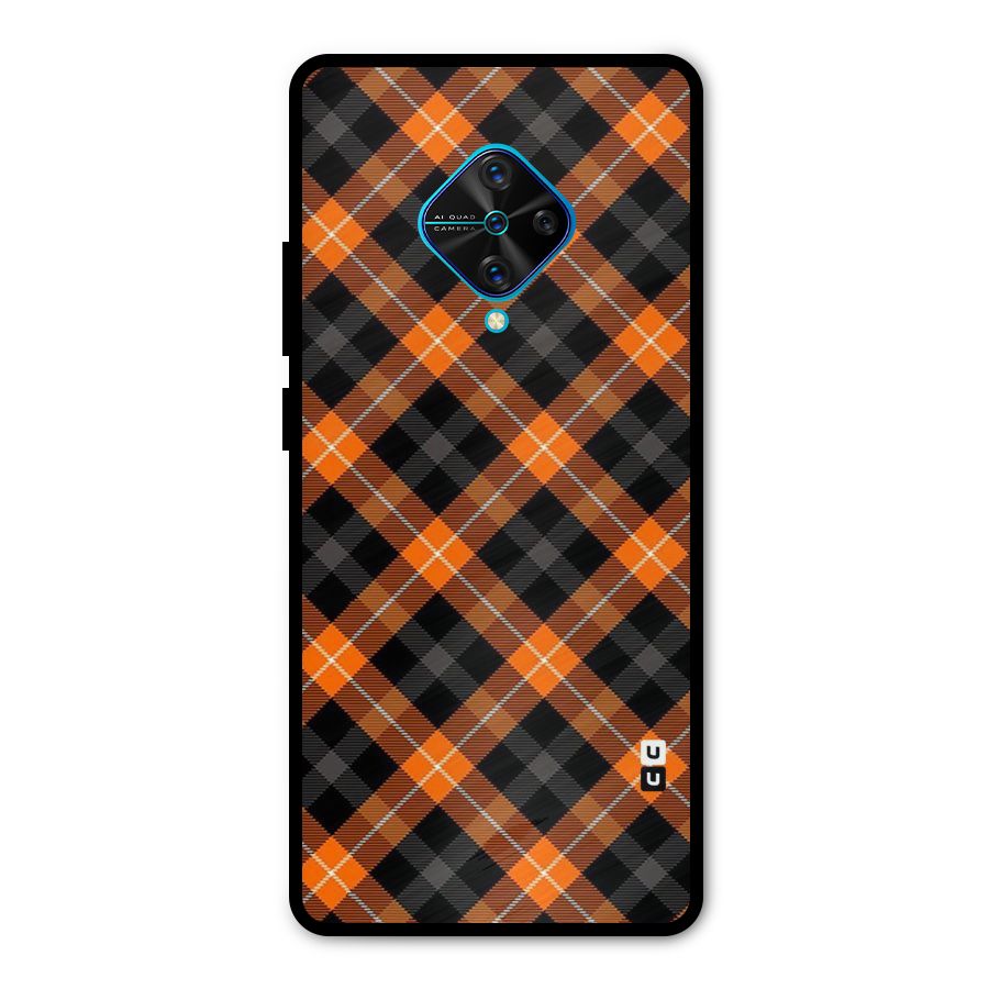 Best Textile Pattern Metal Back Case for Vivo S1 Pro