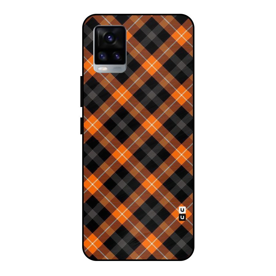 Best Textile Pattern Metal Back Case for Vivo V20 2021