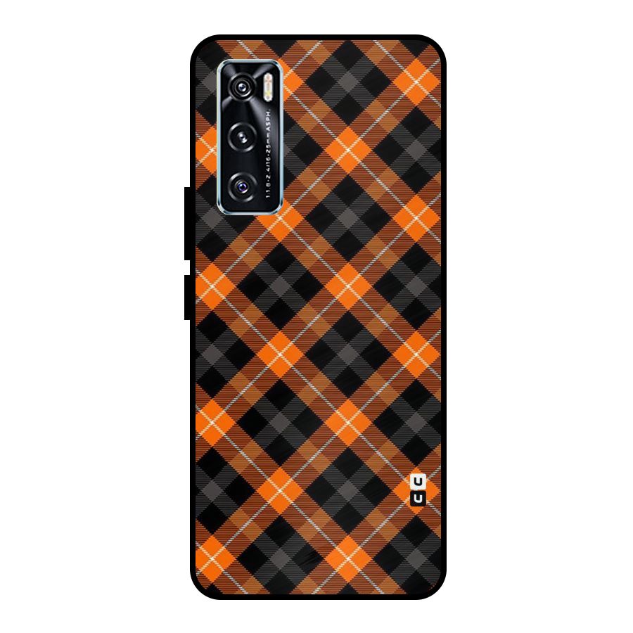 Best Textile Pattern Metal Back Case for Vivo V20 SE