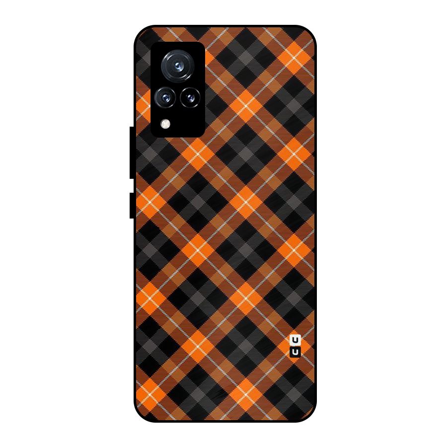 Best Textile Pattern Metal Back Case for Vivo V21 5G
