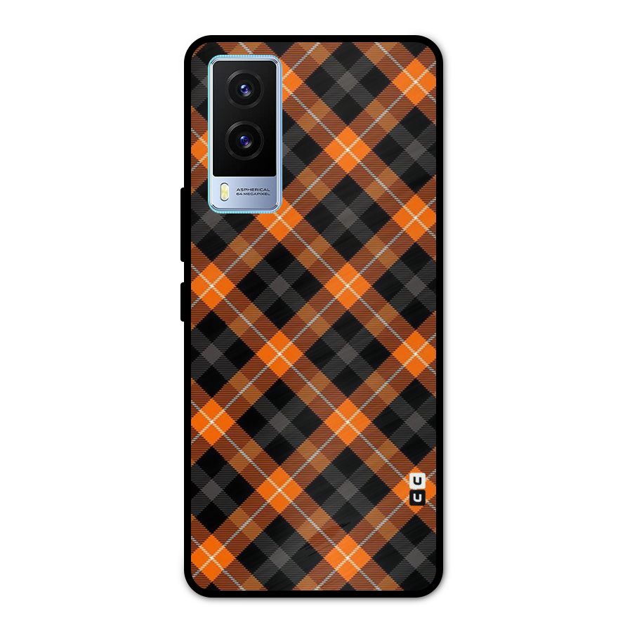 Best Textile Pattern Metal Back Case for Vivo V21e 5G