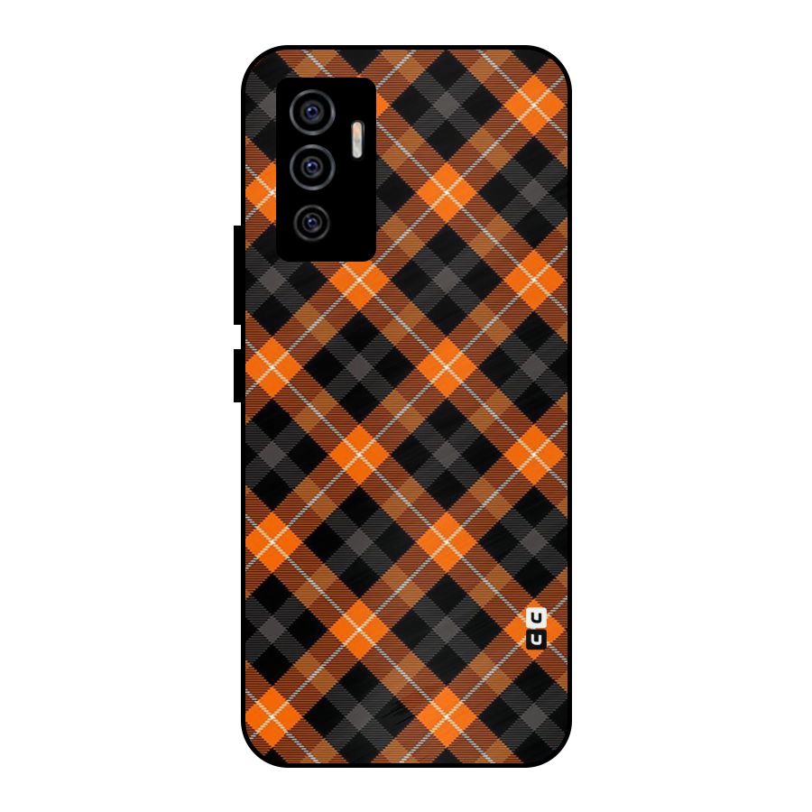 Best Textile Pattern Metal Back Case for Vivo V23e