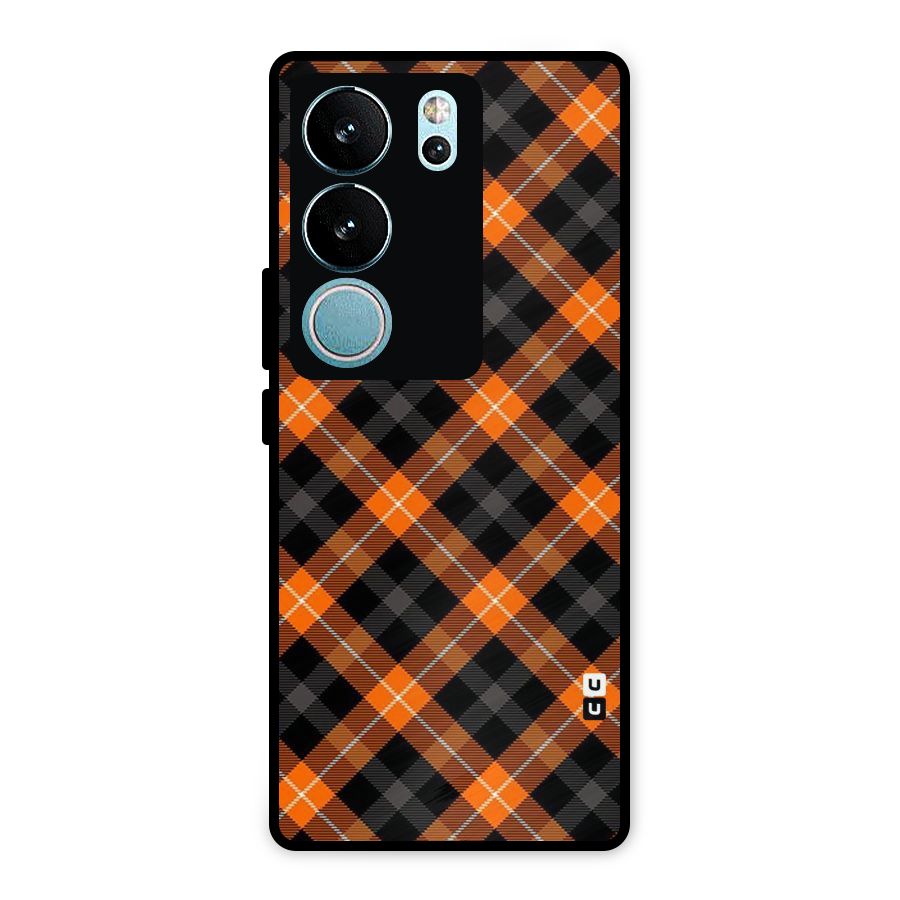 Best Textile Pattern Metal Back Case for Vivo V29 Pro