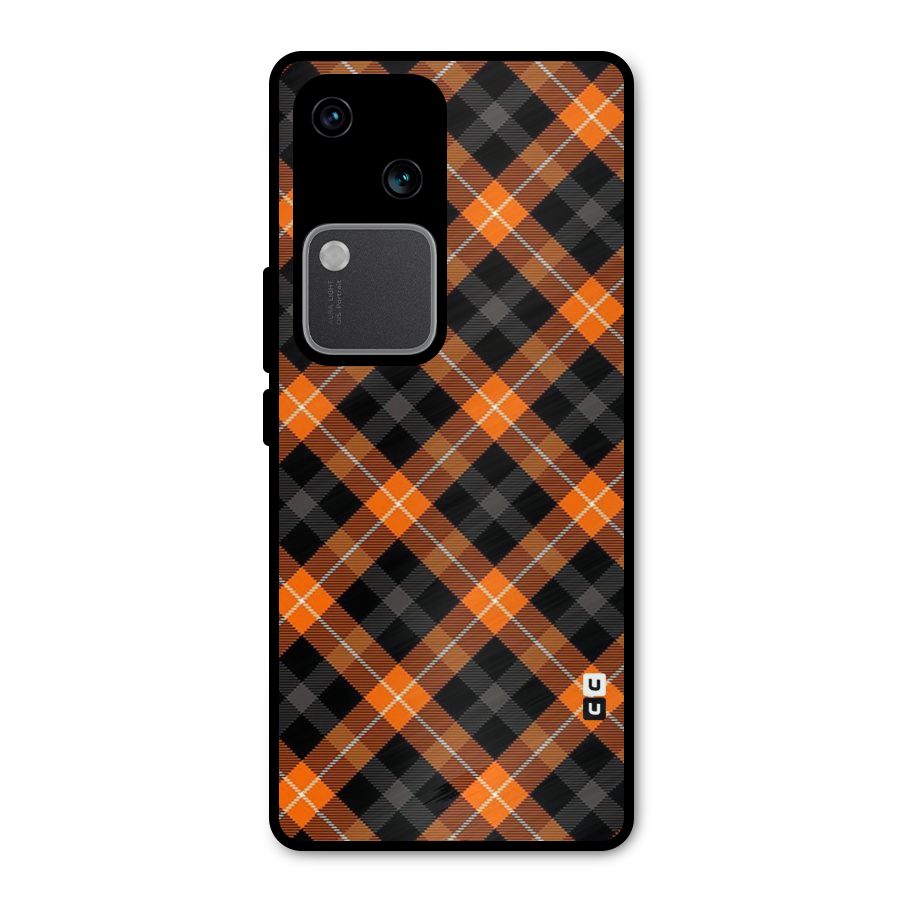 Best Textile Pattern Metal Back Case for Vivo V30