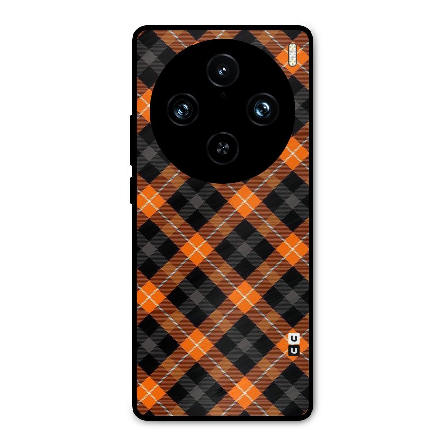 Best Textile Pattern Metal Back Case for Vivo X100 Pro