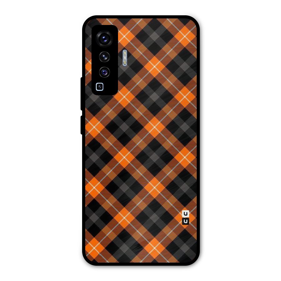 Best Textile Pattern Metal Back Case for Vivo X50