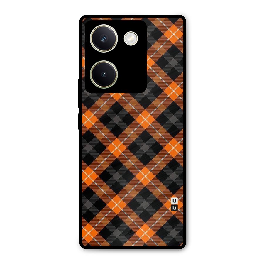 Best Textile Pattern Metal Back Case for Vivo Y200 Pro