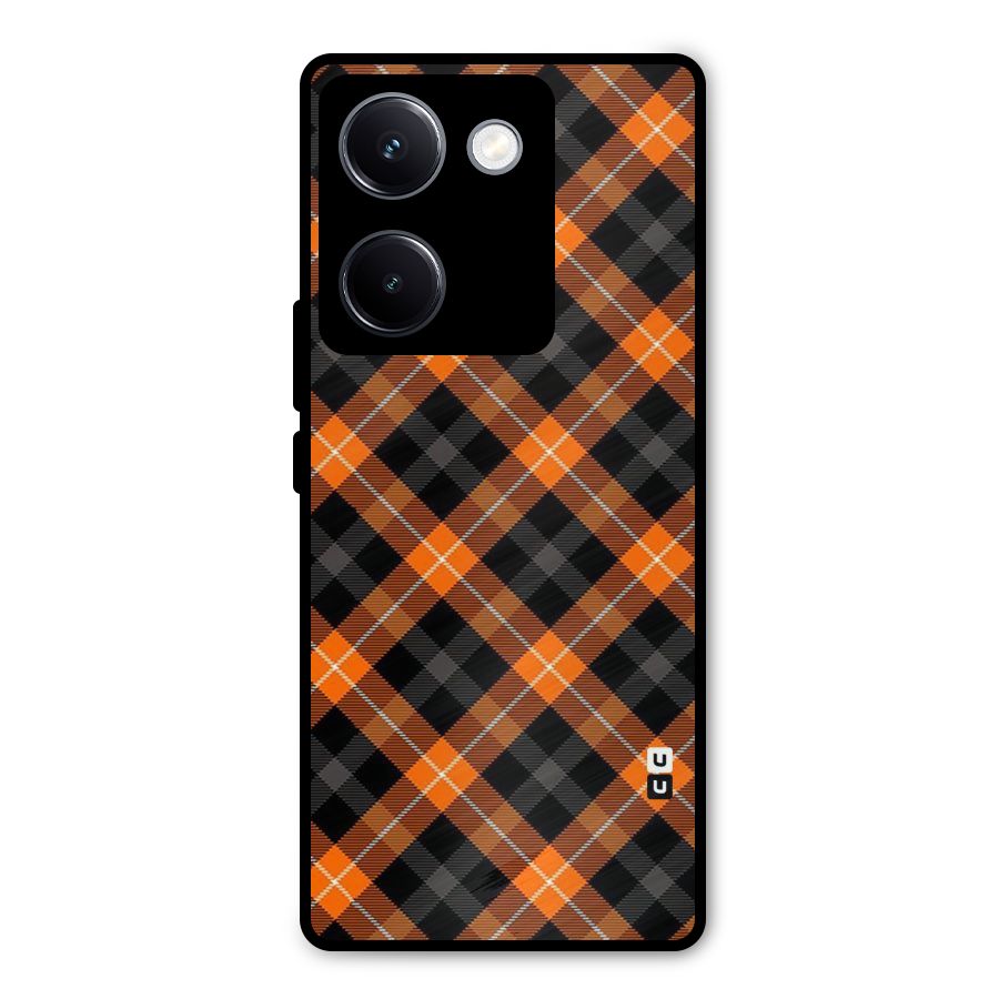 Best Textile Pattern Metal Back Case for Vivo Y300 Plus