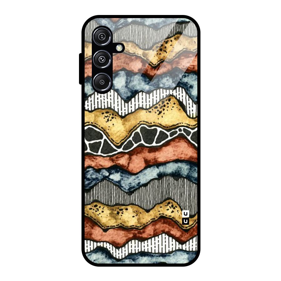 Best Texture Pattern Glass Back Case for Galaxy M34 5G