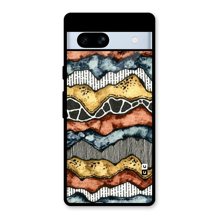 Best Texture Pattern Glass Back Case for Google Pixel 7a