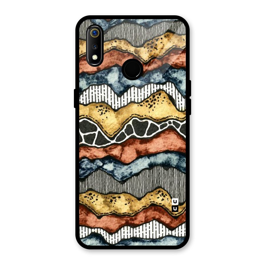 Best Texture Pattern Glass Back Case for Realme 3i