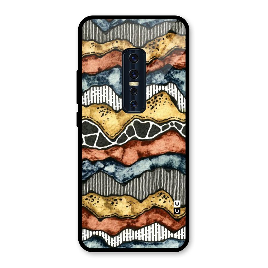 Best Texture Pattern Glass Back Case for Vivo V17 Pro