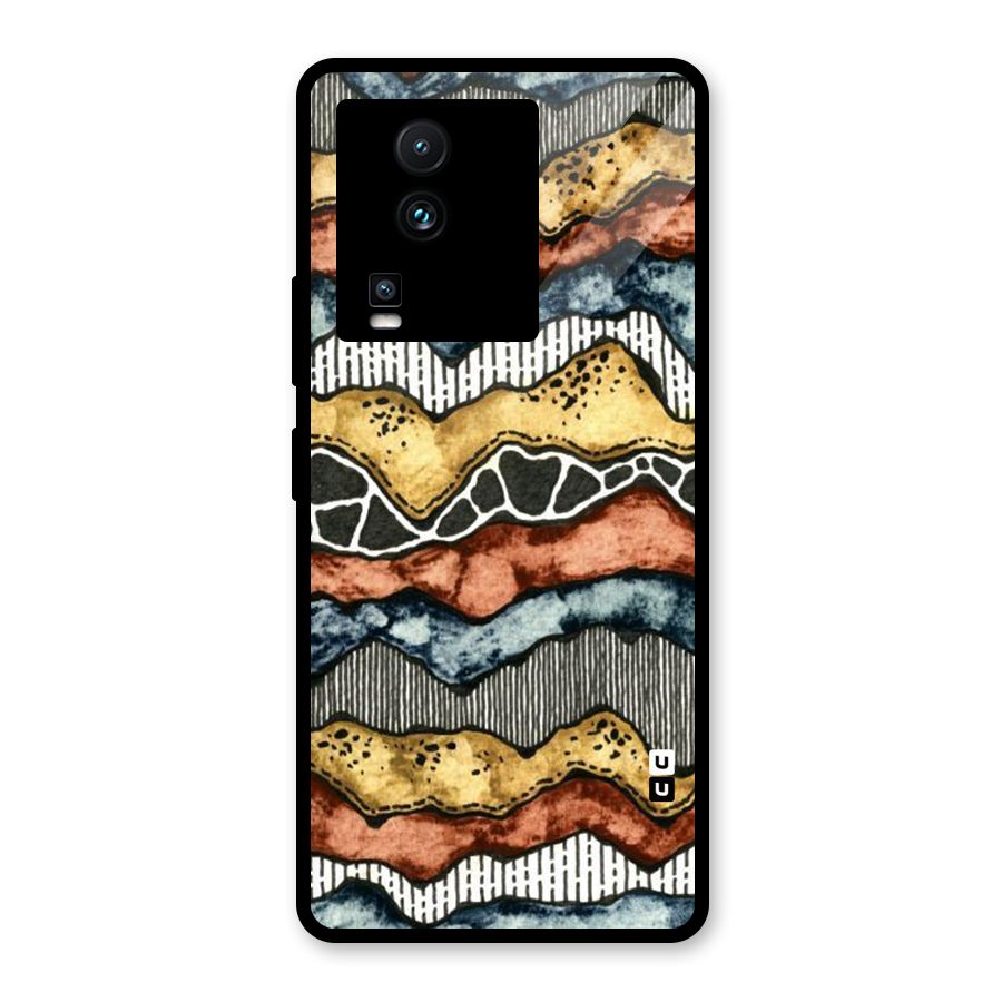 Best Texture Pattern Glass Back Case for Vivo iQOO Neo 7 Pro