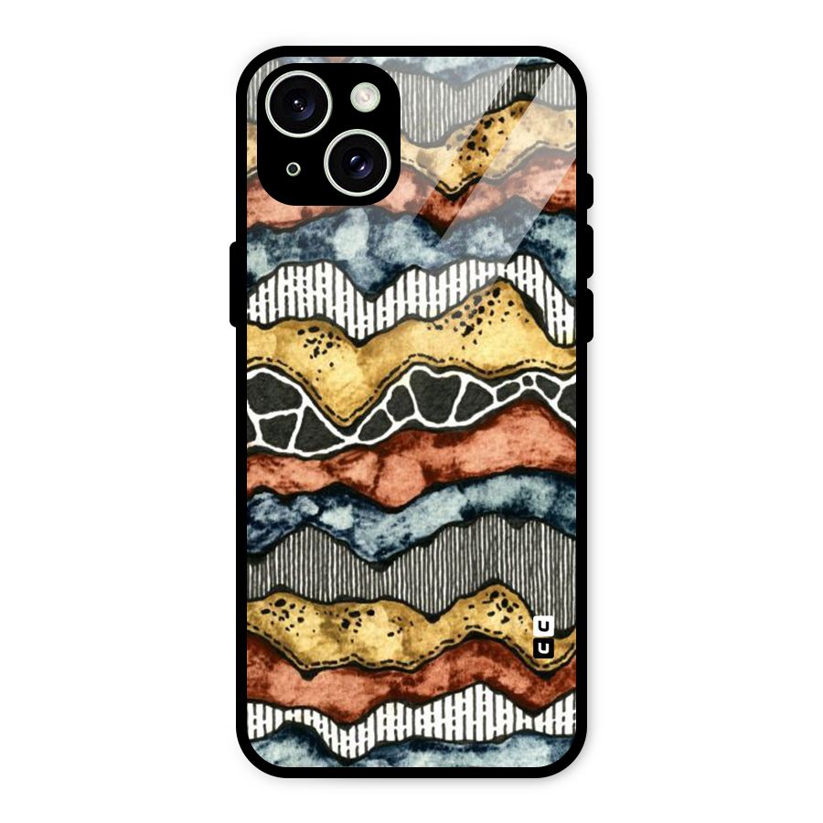 Best Texture Pattern Glass Back Case for iPhone 15 Plus