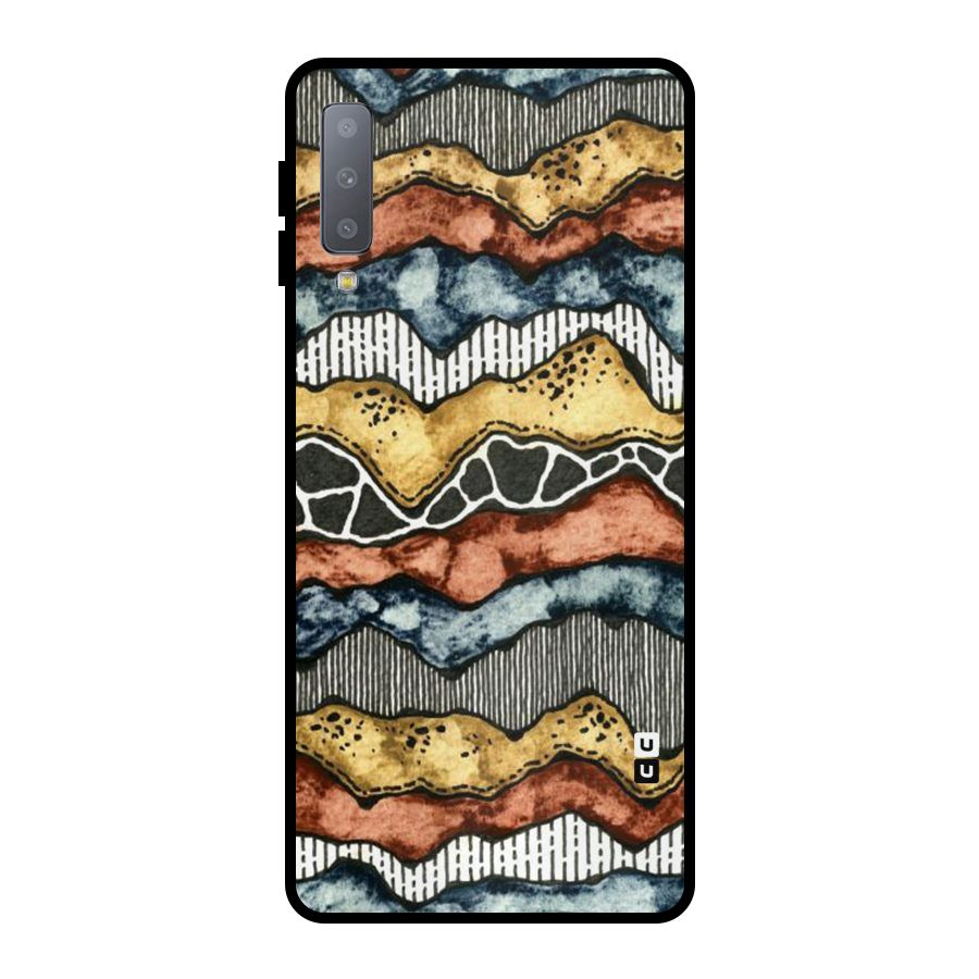 Best Texture Pattern Metal Back Case for Galaxy A7 (2018)