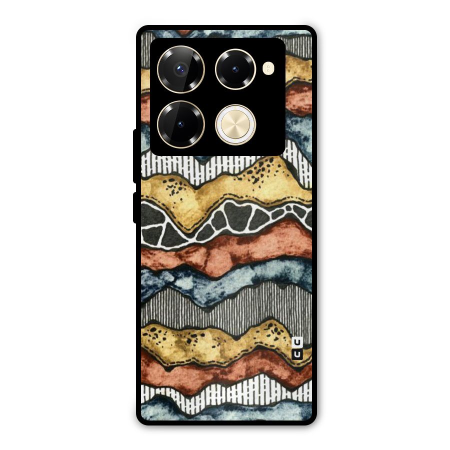 Best Texture Pattern Metal Back Case for Infinix Note 40 Pro Plus