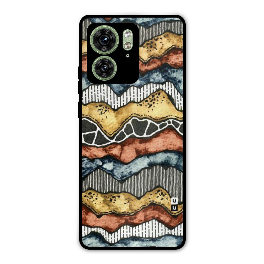 Best Texture Pattern Metal Back Case for Motorola Edge 40 5G
