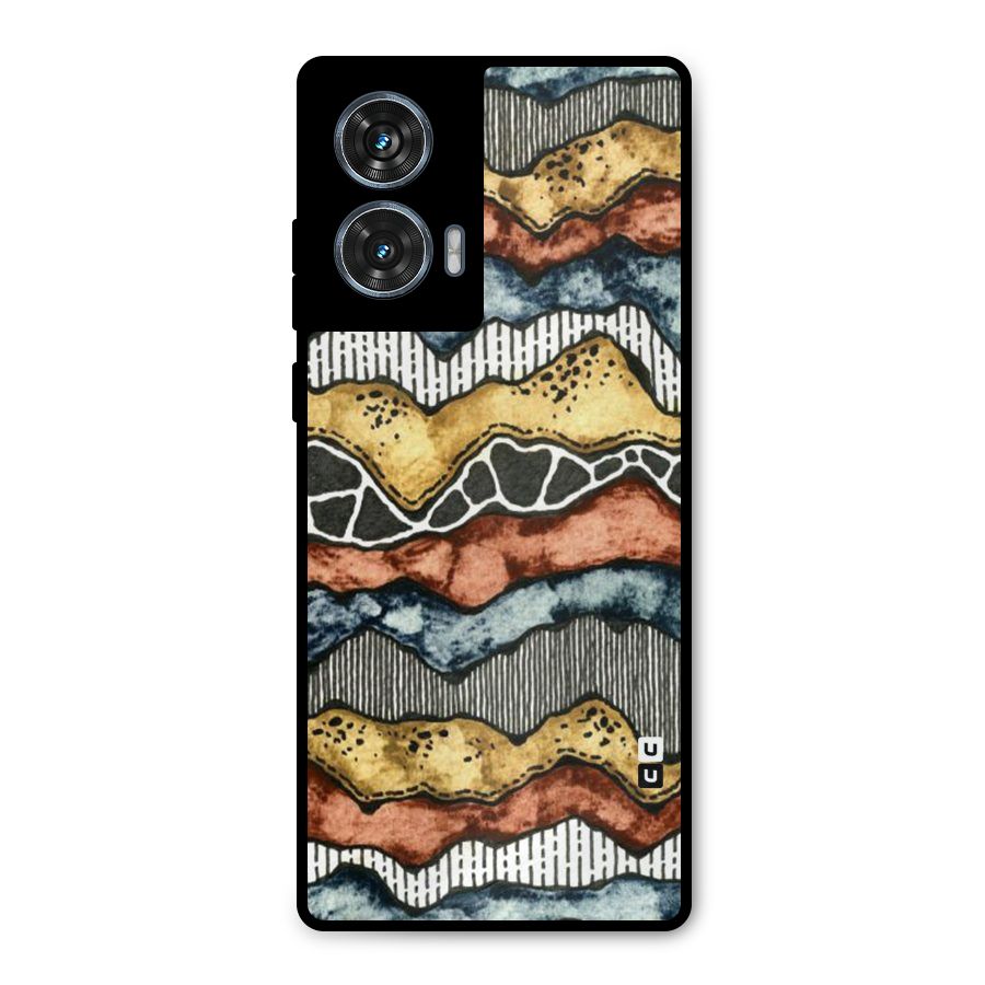 Best Texture Pattern Metal Back Case for Motorola Edge 50 Fusion
