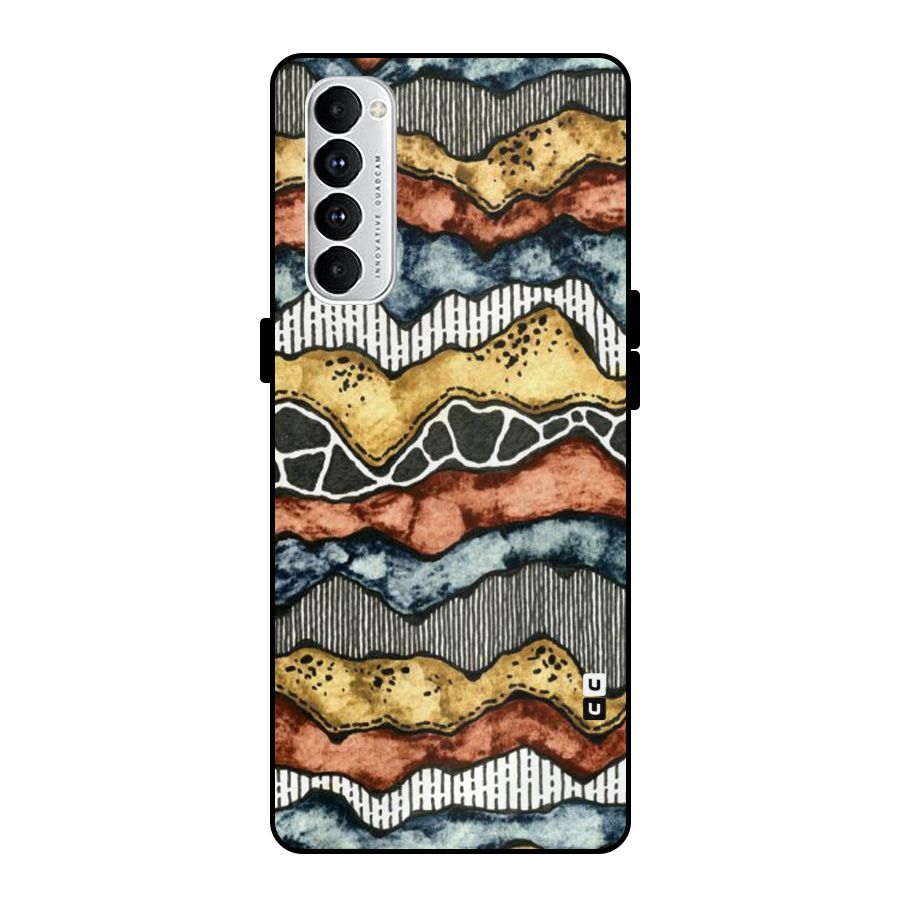 Best Texture Pattern Metal Back Case for Oppo Reno4 Pro