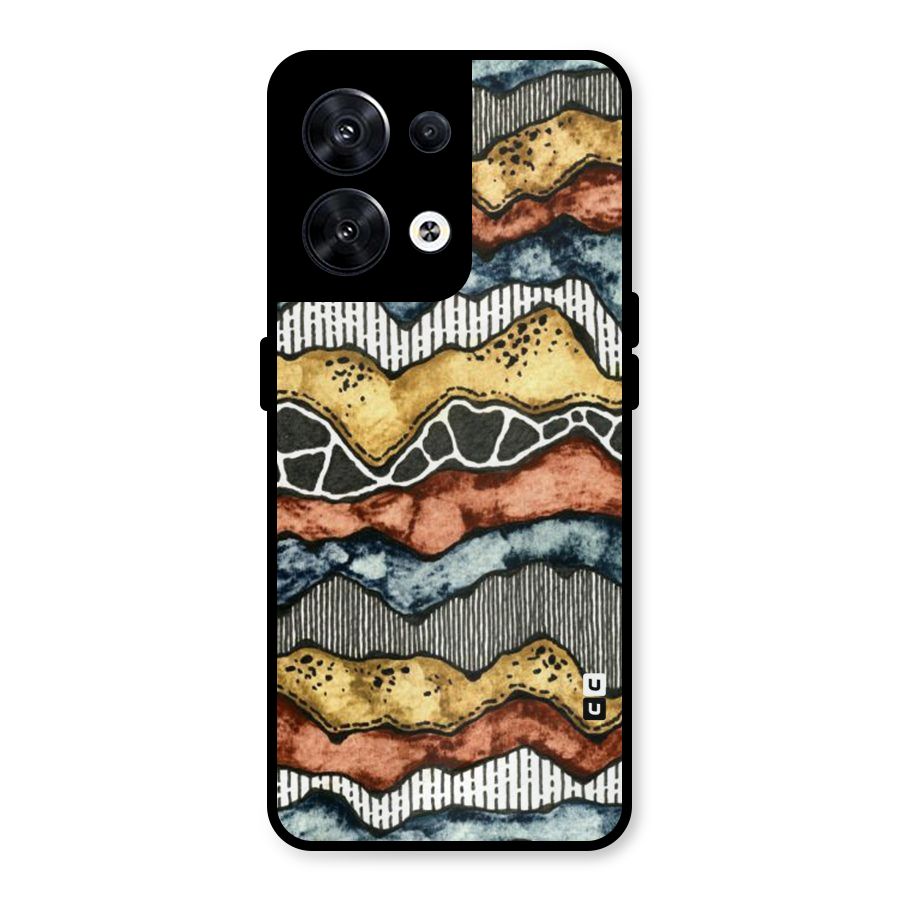 Best Texture Pattern Metal Back Case for Oppo Reno8 5G