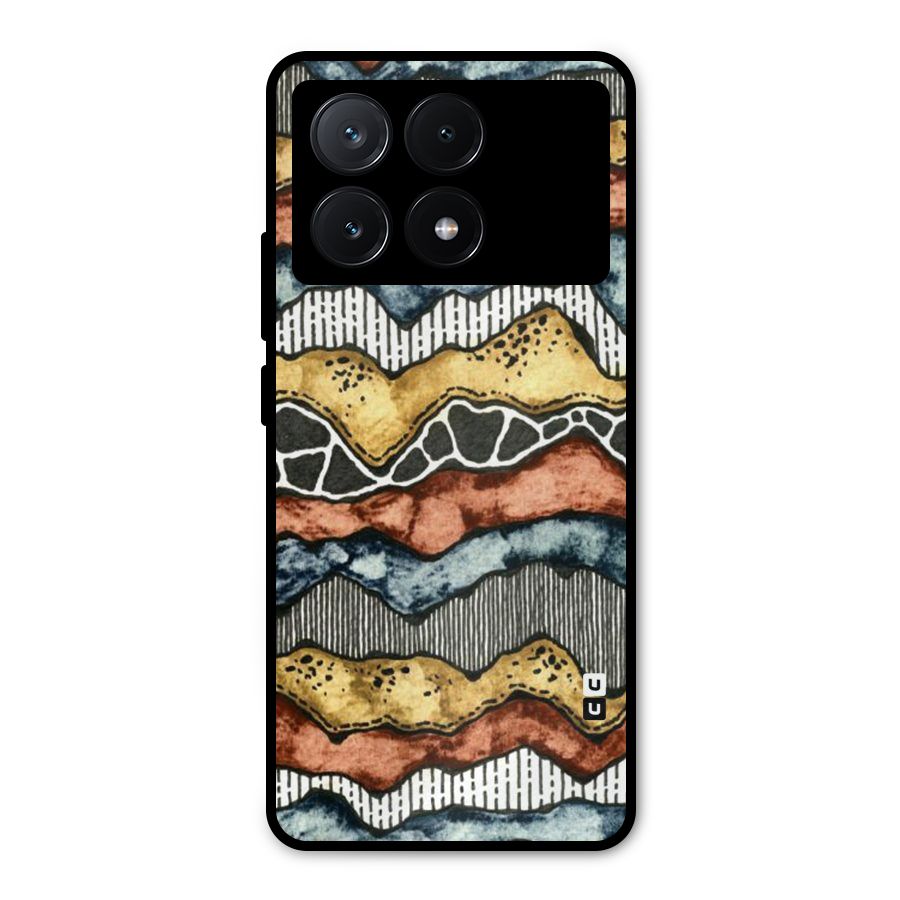 Best Texture Pattern Metal Back Case for Poco X6 Pro